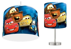 PIXAR CARS BLUE Ceiling Lamp Shade , Stick Lamp or Bundle , Reusable - Picture 1 of 4