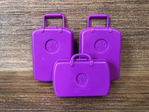 Juego de equipaje de 3 piezas para muñeca Barbie púrpura, retráctil, accesorios de viaje - Imagen 1 de 5