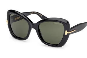 Tom Ford TF 1279 ICON Collection Sonnenbrille 01N Schwarz/Grün 55 Neu - Bild 1 von 5