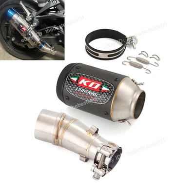 Puntas silenciadoras de carbono tubo de escape de enlace medio para Kawasaki Ninja 300 Z300 2013-2018 Foto 1 de 4