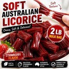 Australian Red Licorice 2LB Bulk Soft Strawberry Licorice Candy