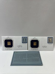 1860 Regular Issue George Washington 22k Gold Replica Stamps Reproduction - Picture 1 of 3