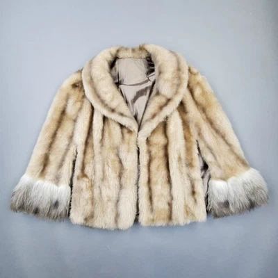 De Colección Años 50 Regina Glenara por Glenoit Capa Mujer Mediana Visón Zorro Imitación Piel Estola EE. UU. Foto 1 de 4