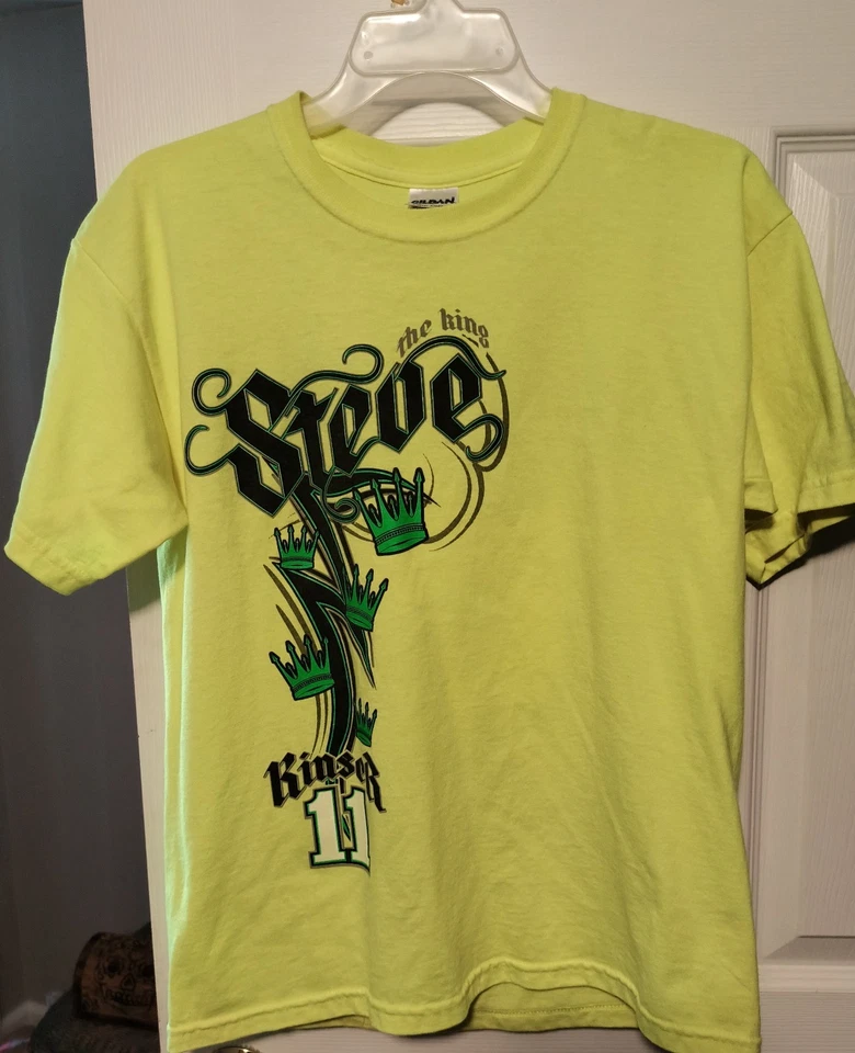 Camiseta Steve Kinser The King #11 Doble Cara (Juventud Grande) (Amarillo Brillante) Foto 1 de 4