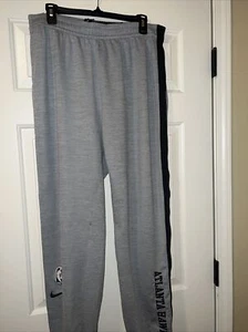 Nike DriFit NBA Atlanta Hawks Team Issued Rip AWAY Sweatpants Gray Size TALL XL - Picture 1 of 8