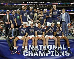 2019 VIRGINIA CAVALIERS 8X10 TEAM PHOTO NCAA BASKETBALL NATIONAL CHAMPS - Picture 1 of 1