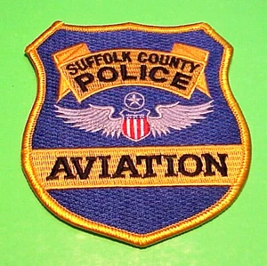 SUFFOLK COUNTY  NEW YORK  NY  4 1/8" ( AVIATION )  SHOULDER  POLICE PATCH - Picture 1 of 1