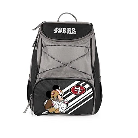 PICNIC TIME Black San Francisco 49ers NFL Disney Backpack Cooler Cover