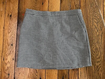 Minifalda forrada Forever 21 para mujer talla 28 negra blanca bolsillos pata de gallo años 90  Foto 1 de 4