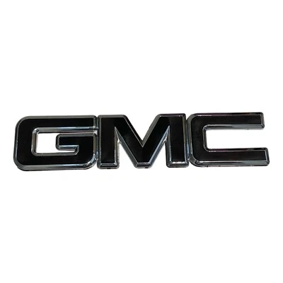 Emblema de parrilla delantera insignia con logotipo NEGRO-PLATEADO para GMC Sierra 1500 2500 1999-2007 Foto 1 de 4