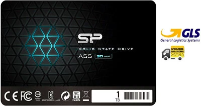  HARD DISK SSD 1TB ESATA/USB A55 SILICON POWER SATA III 6GB/s, 3D NAND SLC  - Immagine 1 di 2