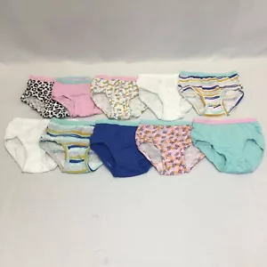 Fruit of the Loom Girls' 10-Pack 100% Cotton Brief Underwear, Size 4 (NWOT) - Picture 1 of 12