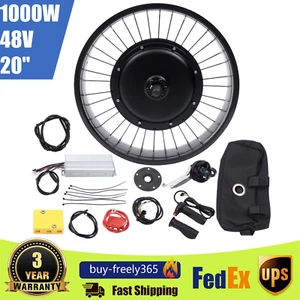 20in 48V 1000W E-Bike Electric Bicycle Motor Conversion Kit Fat Tire Front Wheel - Picture 1 of 24
