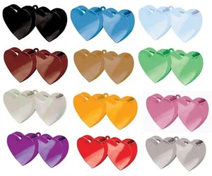 DOPPELTE HERZFORM HELIUMBALLONGEWICHTE GEBURTSTAGE TAUFE PARTYCLUSTER - Bild 1 von 1