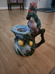 Colorful Pacific Rim Tropical Themed Parrot Pitcher, 12 Inches - Picture 1 of 6