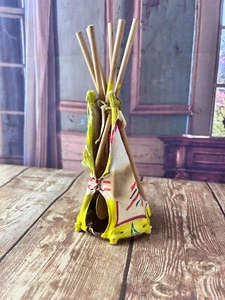 Vintage Native American Indian Made Teepee Tent 8" - Picture 1 of 7