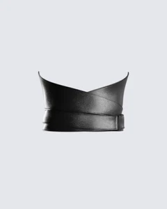 Echt Leder Schößchen Gürtel Schwarz Breit Gürtel Damen Schnalle Party Gothic Punk Retro - Bild 1 von 3