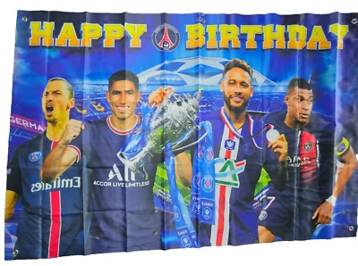 Banner de Pared Feliz Cumpleaños Gigante Paris St Germain Fútbol 39x58" Foto 1 de 2
