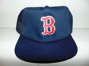 Boston Red Sox One Size BLUE (OFF CENTER LOGO) Snapback Hat Cap BRAND NEW *** - Picture 1 of 2