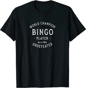 Retro World Champion Bingo Player Undefeated T-Shirt *NEW 10 Colors* - Picture 1 of 11