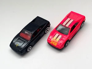 VTG Hot Wheels Ferrari 348 Neon Pink and Black Lot of 2 Loose - Picture 1 of 15