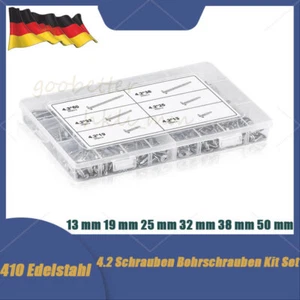 210 Tlg Blechschrauben Bohrschrauben Kreuzschlitz selbstschneidend 4,2mm Set - Bild 1 von 9