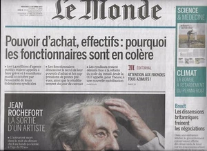 Le Monde No 22626 10/10/2017 Jean Rochefort/Servants IN Anger / Permafrost - Picture 1 of 1