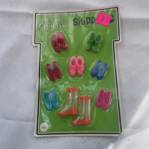 Vintage Barbie Mattel Skipper Junior Fashions Sealed Toe Twinkles 8 Paar Schuhe - Bild 1 von 10