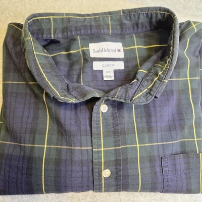 Saddlebred Men's Button Front Shirt Lng Slv Size XXXL Tall Easy Care 5% Stretch - Image 1 of 4