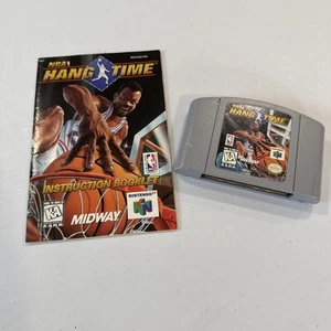 NBA HangTime (Nintendo 64, 1997) Tested Game Cartridge with Manual Hang Time N64 - Picture 1 of 6
