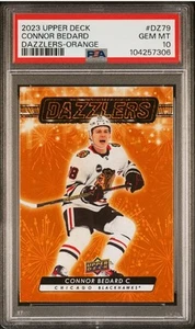 2023 Upper Deck Series 2 Dazzlers Orange Connor Bedard PSA 10 GEM MT Rookie RC - Picture 1 of 3