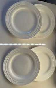 Mikasa Swirl White Stoneware Set Of 4 Dinner Plates 11 1/4" - Picture 1 of 2