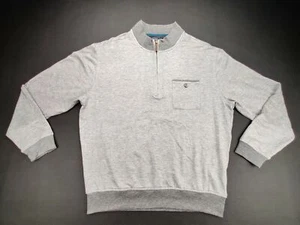 Pebble Beach Performance Herren Medium 1/4 Zip grau Pullover Tasche Sweater - Bild 1 von 9