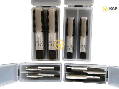 NPT THREAD TAPS SET OF 2 - 1/8" 1/4" 1/2" 3/4" 1" KAF - Image 1 of 2