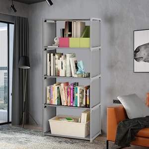4-Tier Bookcase Wall Bookshelf Leaning Wall Shelf Shelving Ladder Storage Home - Picture 1 of 16