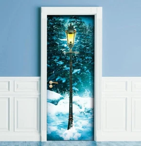 Farola Narnia, mural de puerta de linterna, calcomanía adhesiva laminada, cola de hada - Imagen 1 de 15