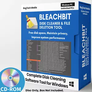 PRO Computer Disk Cleaner and File Deletion Tool Software on CD-ROM - Picture 1 of 9