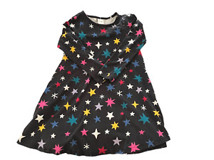 Hanna Andersson Multi-Color Star Print Long Sleeve Dress, Very Good Condition, S