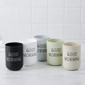 Tumbler Cup for Bathroom Toothbrush Water Milk Drinks Cup Good Morning Cup - Picture 1 of 24