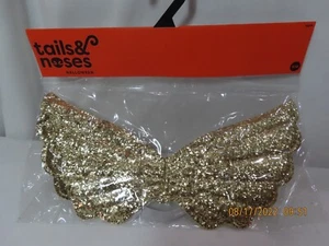 Schwänze & Nasen Hundekostüm Glitzer Flügel Gold Sm/Md - Bild 1 von 3