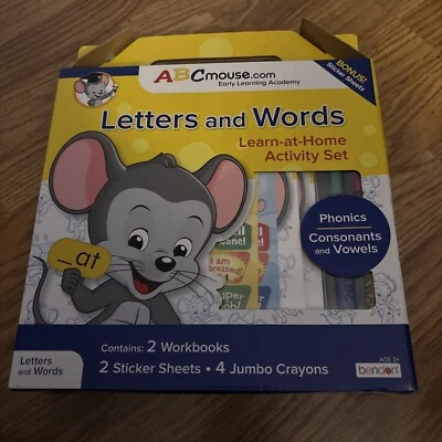 NIB ABC mouse Letters and Words Learn-At-Home Activity Set-Includes Stickers NEW - Image 1 of 2