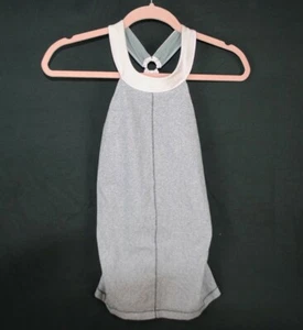 Camiseta sin mangas Lululemon para mujer talla 6 sujetador incorporado gris púrpura a rayas - Imagen 1 de 4