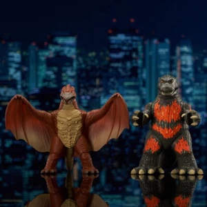 DIAMOND SELECT VINIMATES GODZILLA BURNING & RODAN 2-PACK 4” TALL FIGURES - Picture 1 of 2