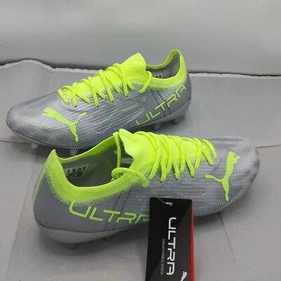 New Puma ULTRA 1.4 FG/AG Silver Green Soccer Cleats 106723-01 Womans Size 6.5 - Image 1 of 4