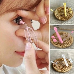 1 Set Eye Care Contact Lens Inserter Remover Tool Silicone Soft Tip Tweezers Set - Picture 1 of 14