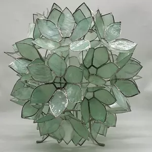 Large 16 X 12 Lotus Capiz Shell Tabletop Candleholder Tea light - Picture 1 of 12
