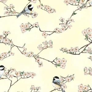 A Little Birdie Told Me Cotton Fabric Bird On Tree Hoffman By The Yard - Picture 1 of 1