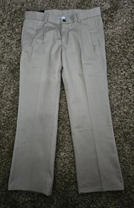 New Chaps Khaki Boy' Pants Pleated Front School Approved NWT Kohls Beige Size 10 - Picture 1 of 7