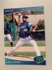 Luis Jimenez Card 2018 Lynchburg Hill Cats Team Card