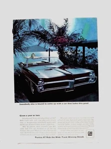 1967 Pontiac Gran Prix Convertible Wide Track Winning Streak Print Ad Tiger - Picture 1 of 2